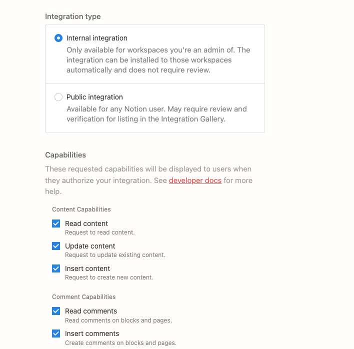 Notion Integration Page